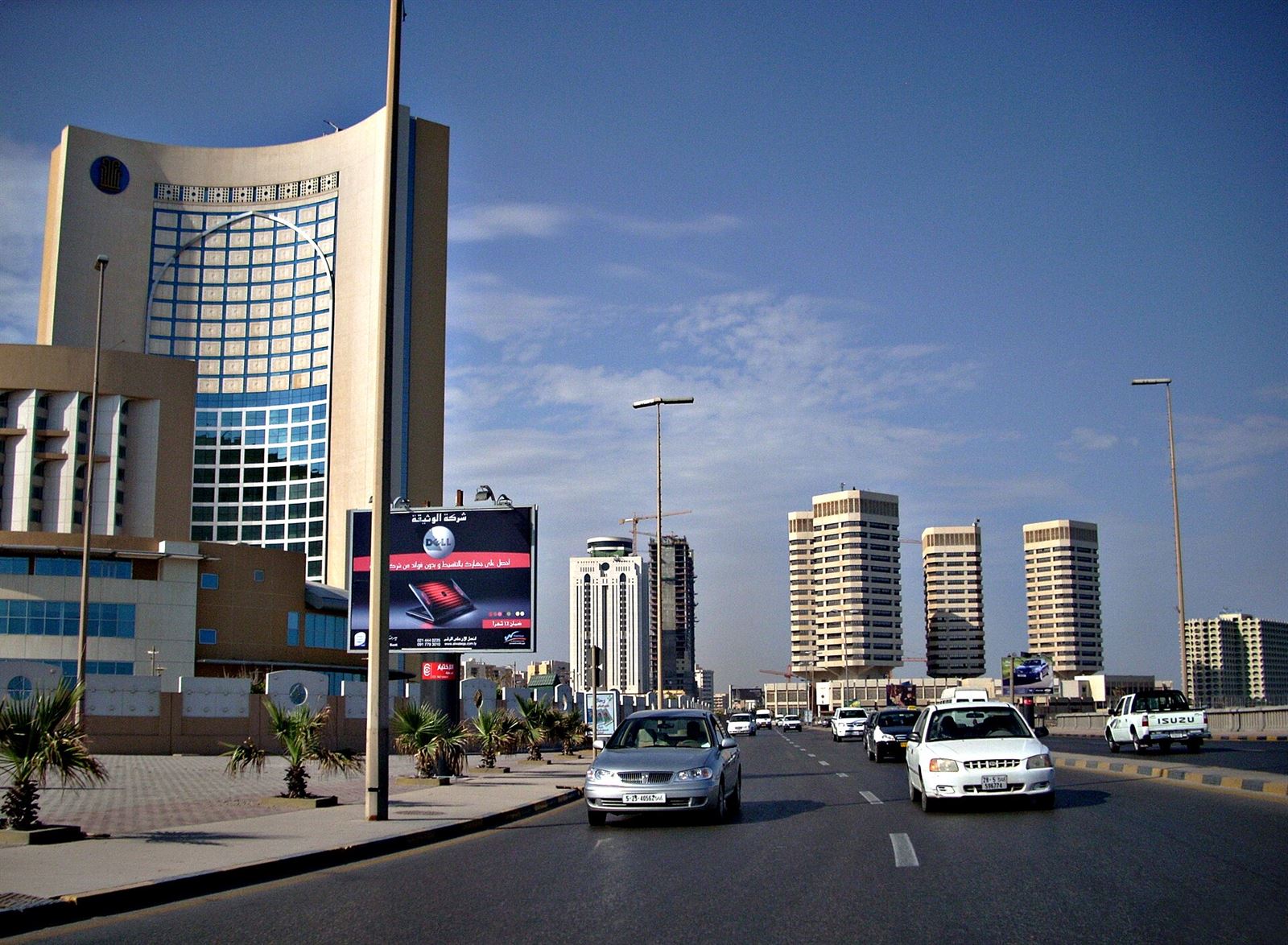 Office towers on Tripoli's corniche