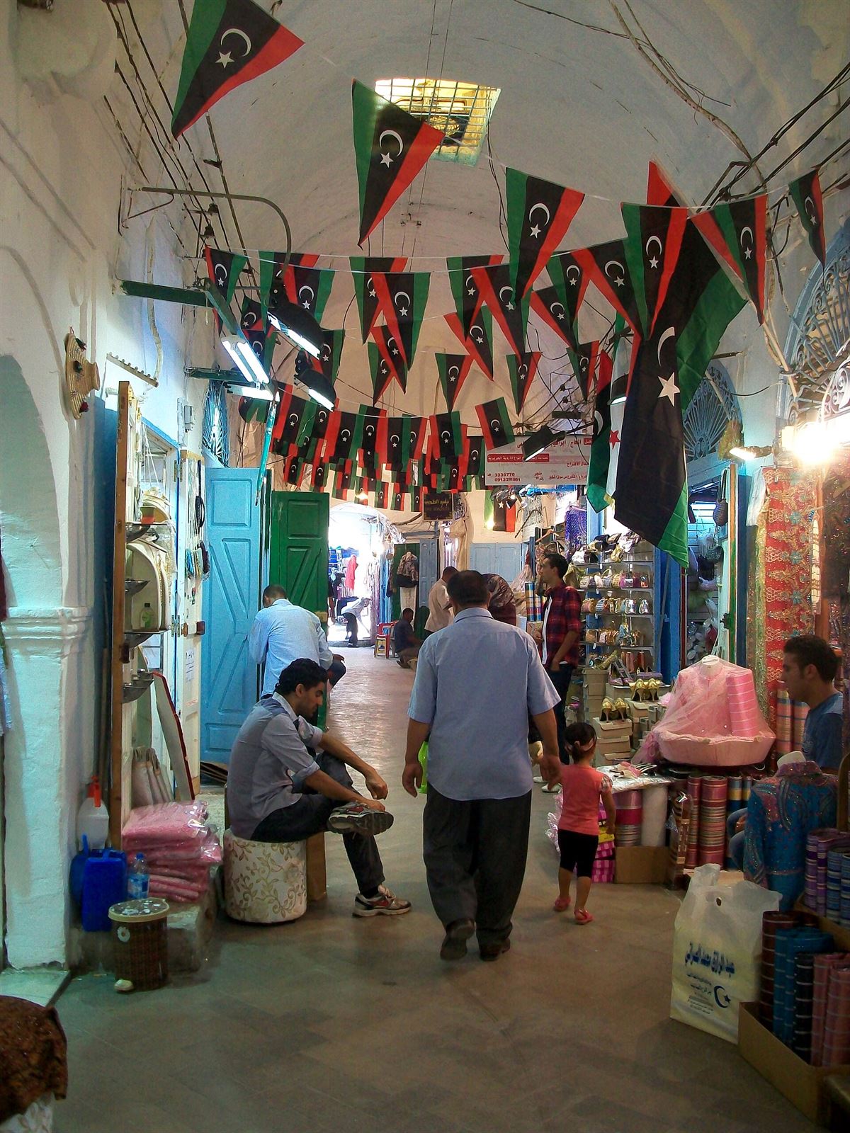 A shopping lane in Tripoli's old city